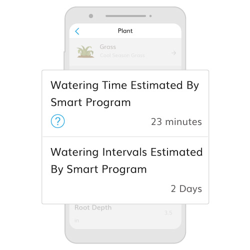 Yardian App Watering Time Estimates