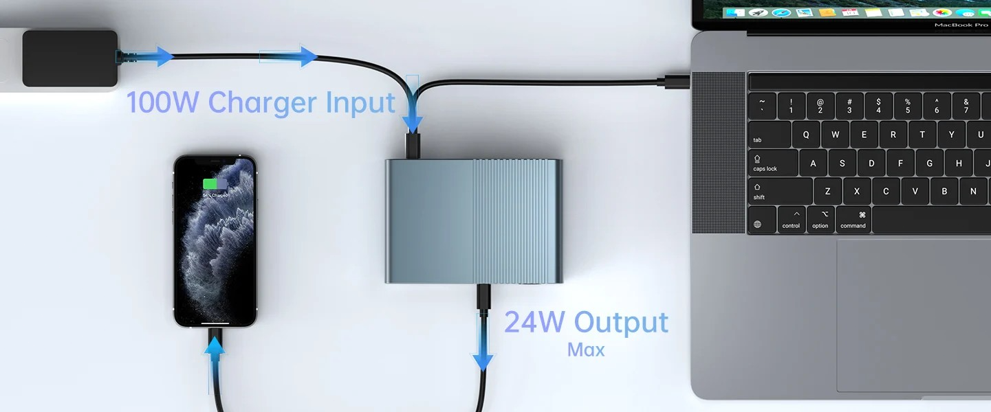 Support up to 100WPD fast charging, charging and playing without power.