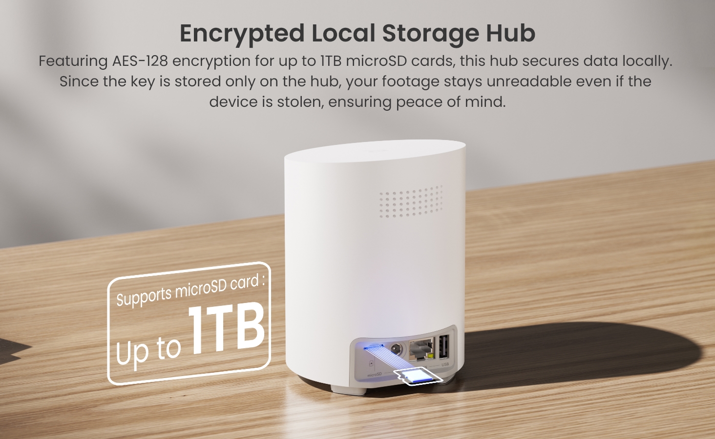 Home Hub Mini - Encrypted Local Storage Hub | 1TB microSD card