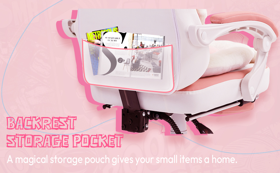 backrest storage pocket