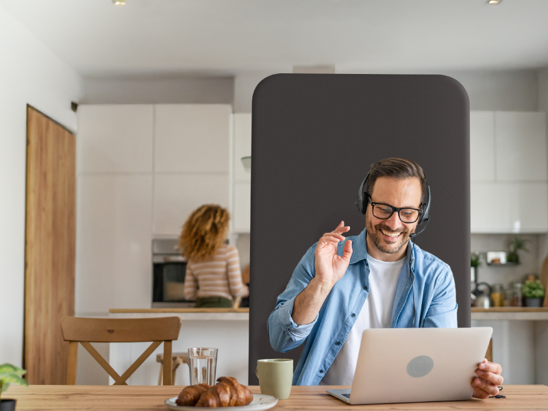 standing room divider iron webcam background