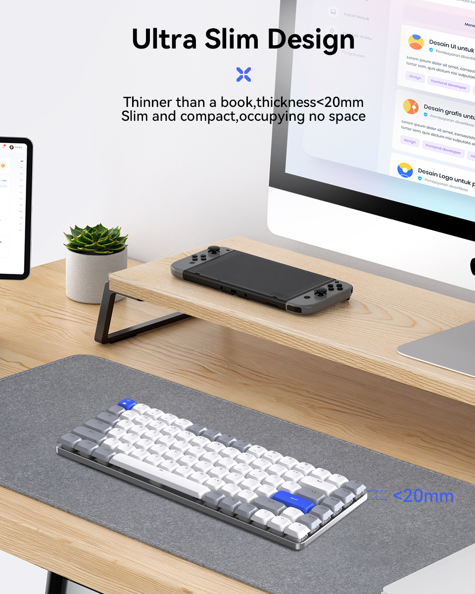 AUSDOM Wireless Bluetooth 75% Mechanical Keyboard