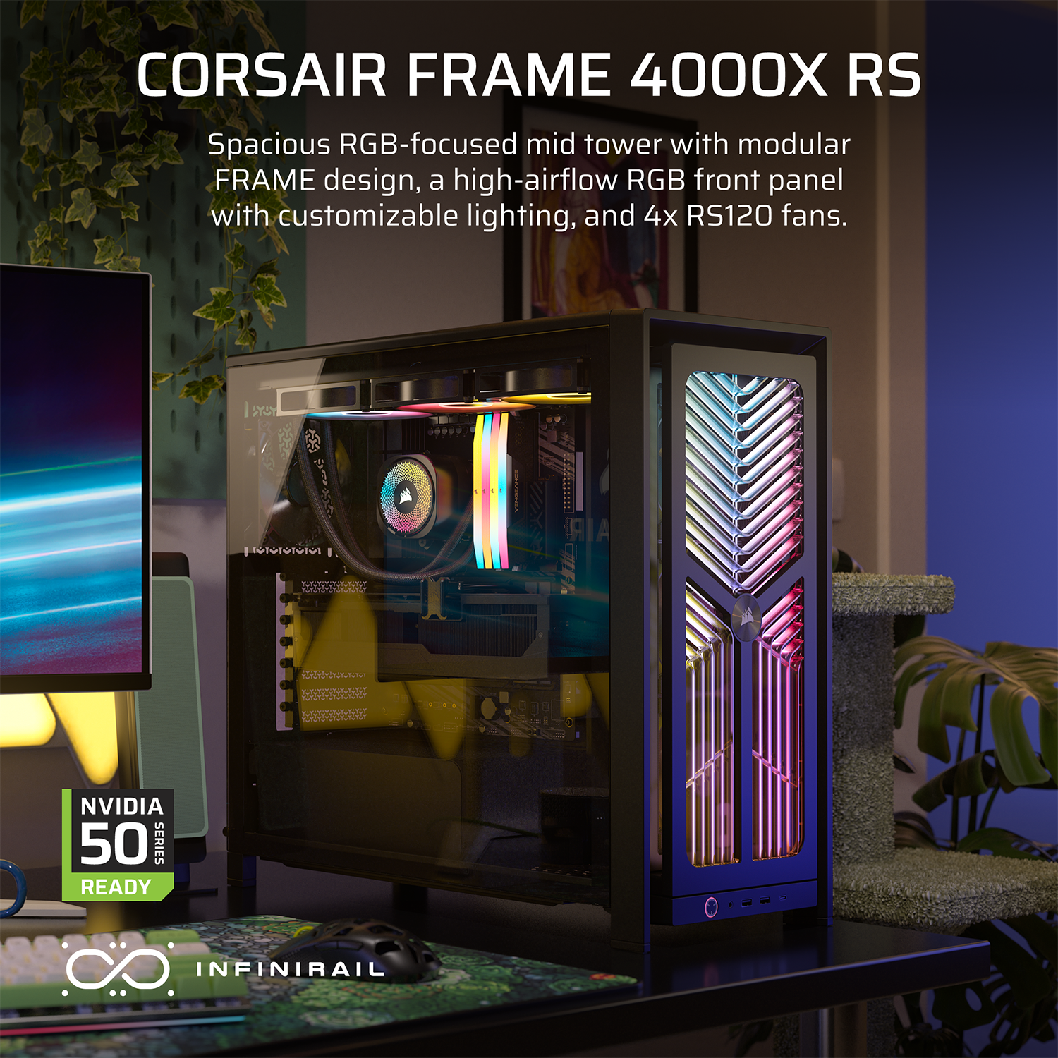CORSAIR 4000X RS Mid-Tower PC Case - Black