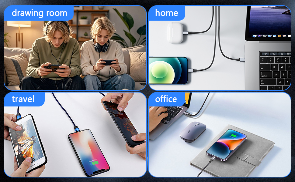 USB C Charger Block, 240W GaN USB C 6-Port Charger Station, Laptop Power PD Adapter with Touch Contr