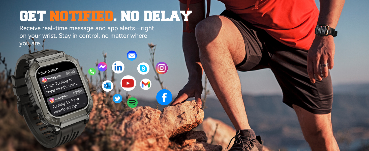 Military Smart Watches for Men (Answer/Make Calls), 1.91'' Fitness Smart Watch for Android & iPhone,