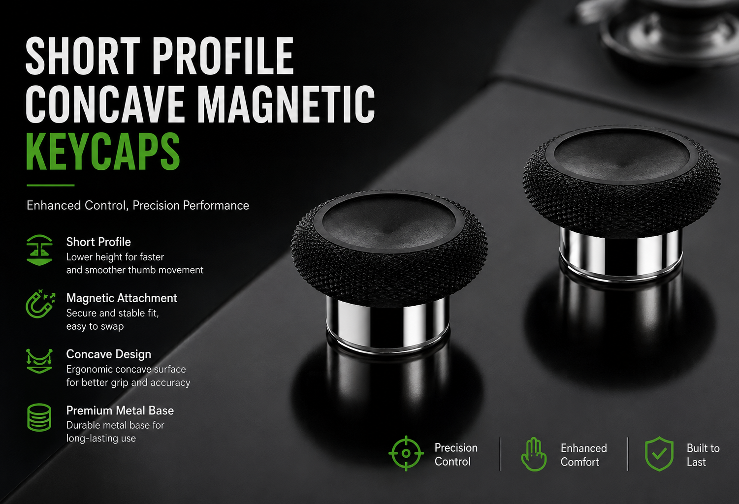 metal thumbstick caps, durable controller thumbsticks