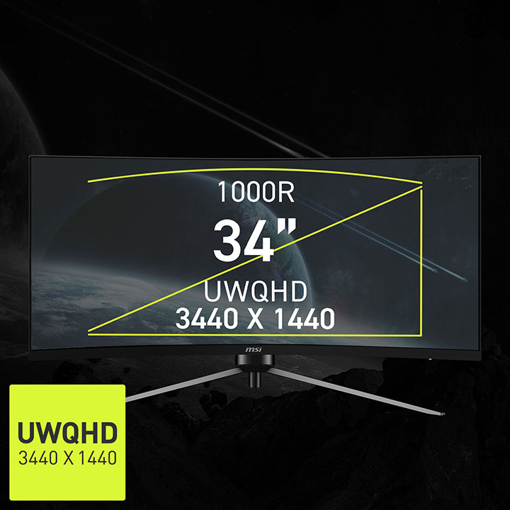 MSI MAG 345CQRF E20 Curved Gaming Computer Monitor