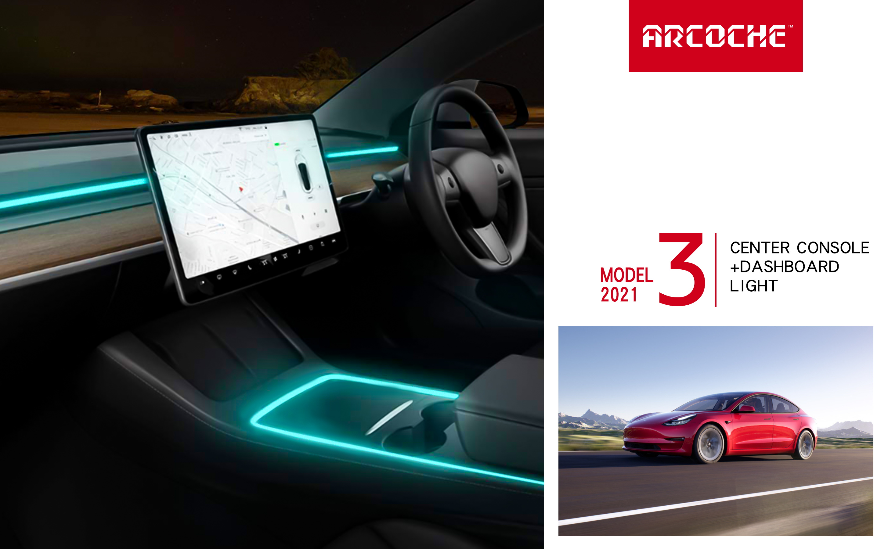 Tesla Model 3 Y Neon Light Tubes