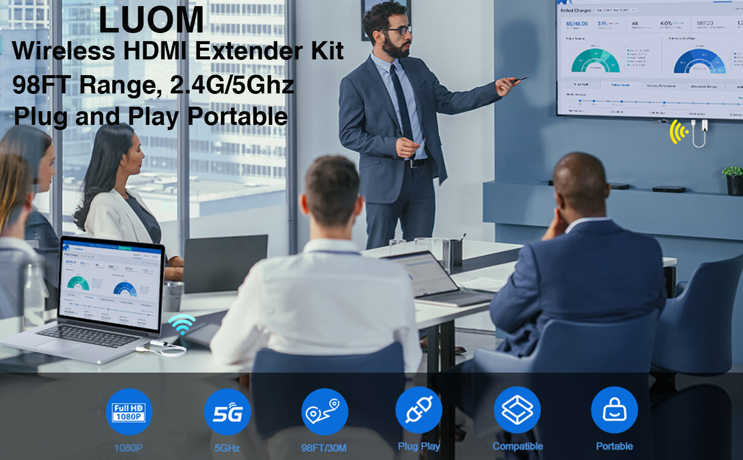 Wireless HDMI Transmitter and Receiver