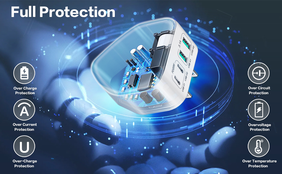 4 port charger block