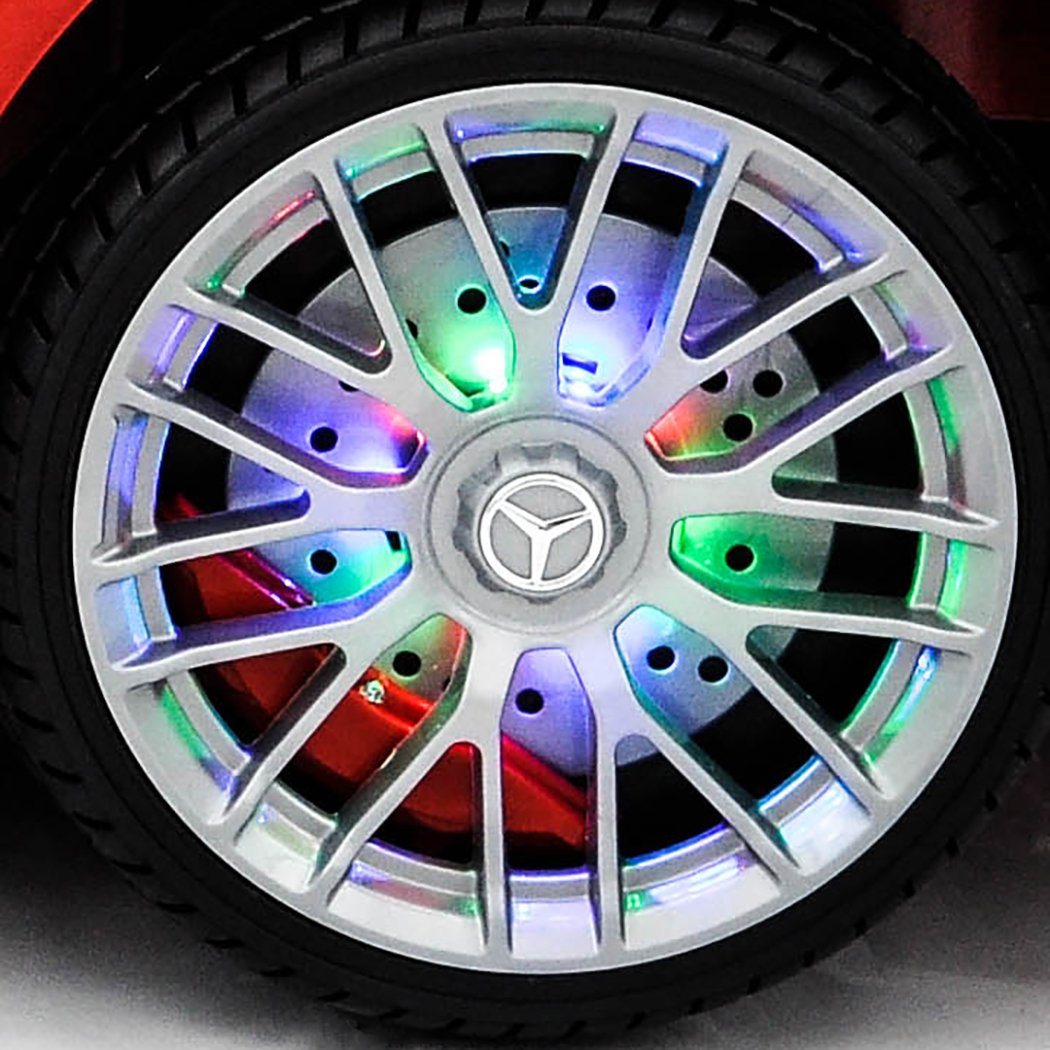 led wheels, wheels ride on car, led tires ride on car, sl65 ride on car led wheels, mercedes sl65