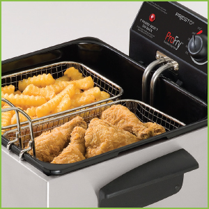 Presto 05466 Stainless Steel Dual Basket Pro Fry Immersion Element Deep Fryer