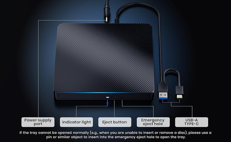 AUBEAMTO External Blu Ray Drive