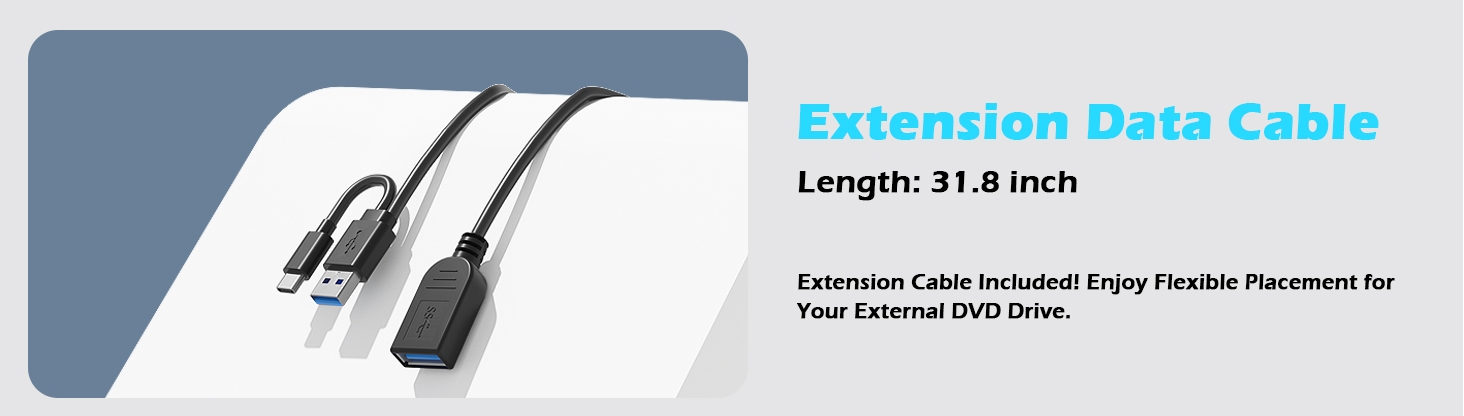 External Blu-ray Drive, External Blueray CD/DVD Drive for PC External Blu Ray CD Burner USB 3.0 Type