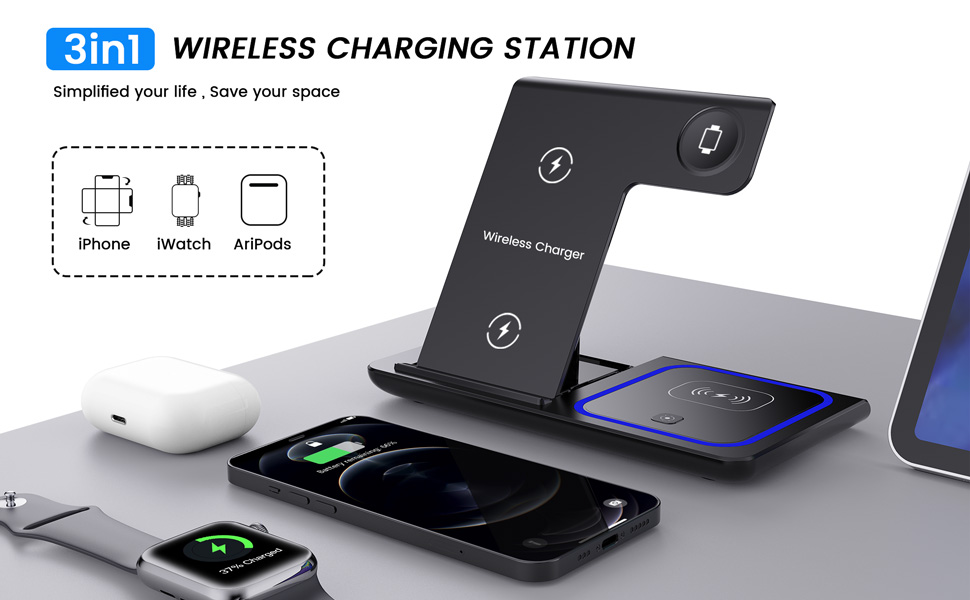 3 in 1 Wireless Charging Station