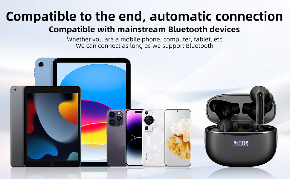 True Wireless Earbuds, ENC Noise Cancellation, LED Display, 13mm Dynamic Driver, 400mAh Charging Cas