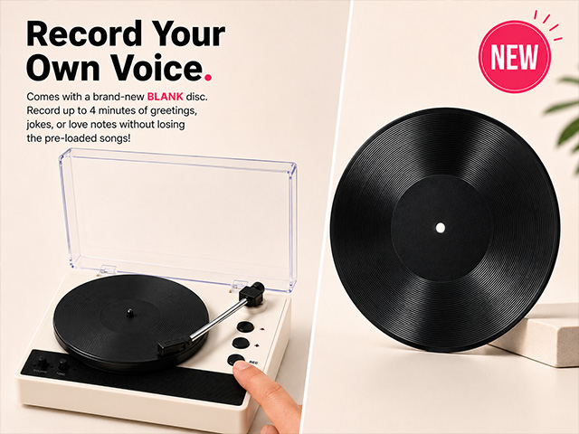 mini record player