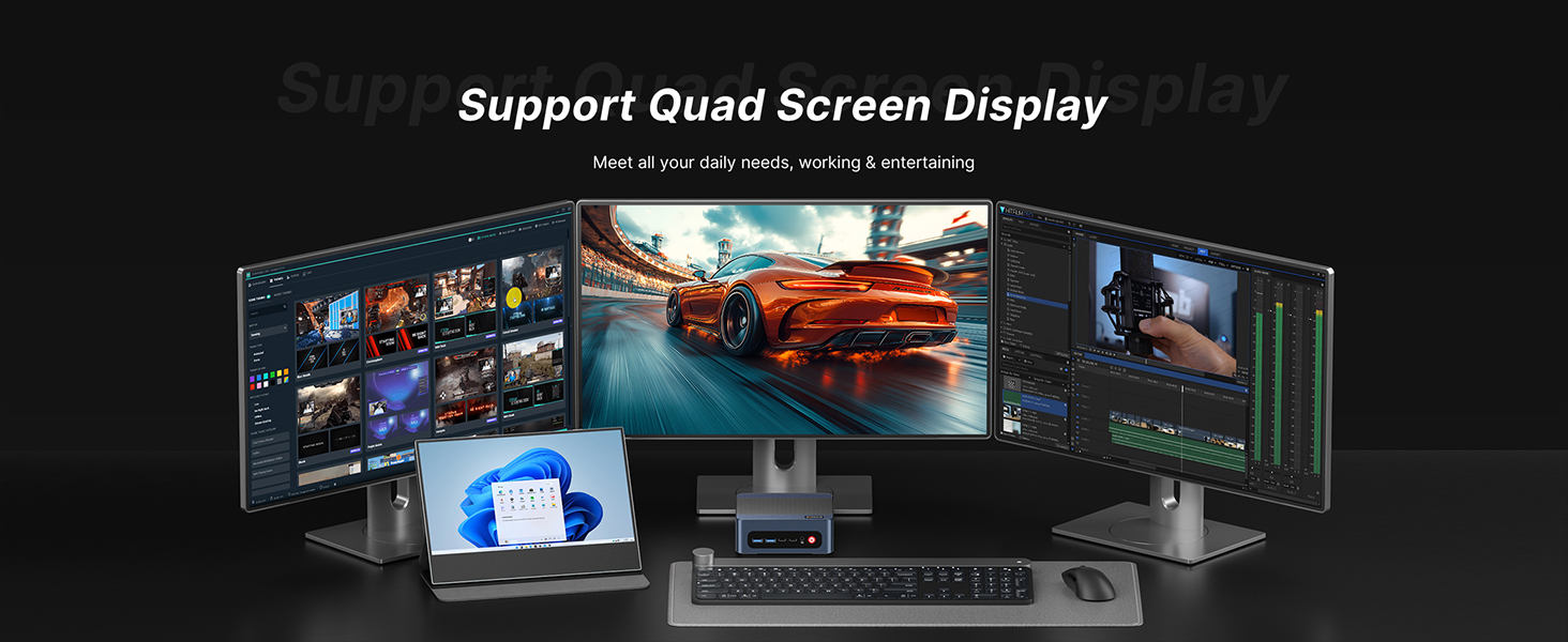 quad screen display