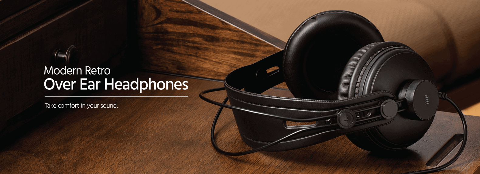 Monoprice 116150 Modern Retro Over Ear Headphones