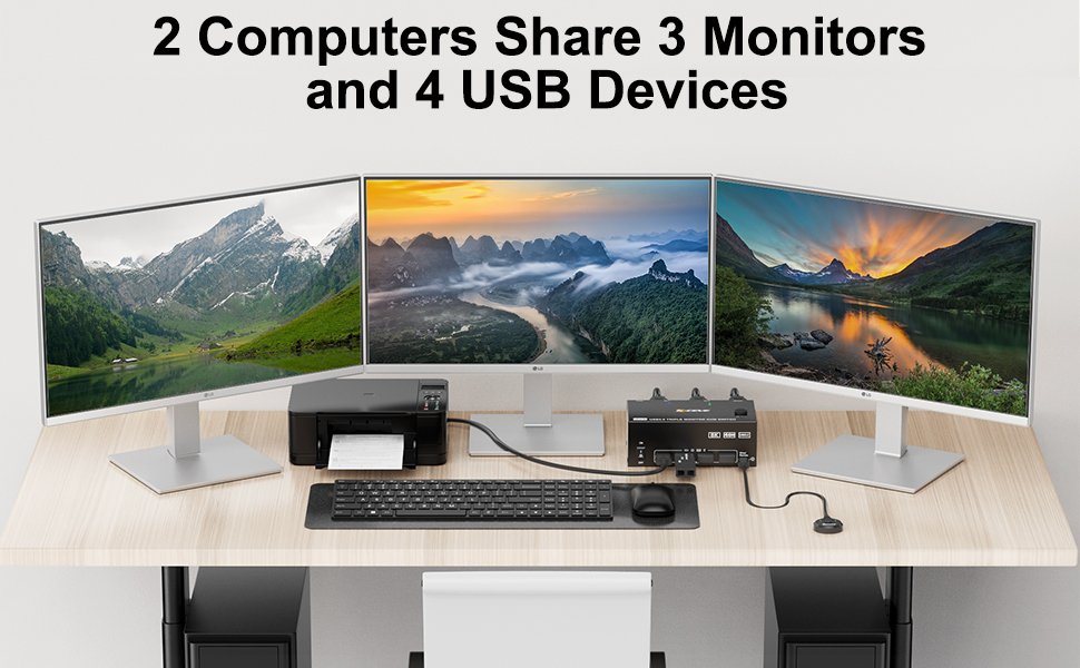 A good helper to improve work efficiency Easy switching: Easily switch between computers using the c
