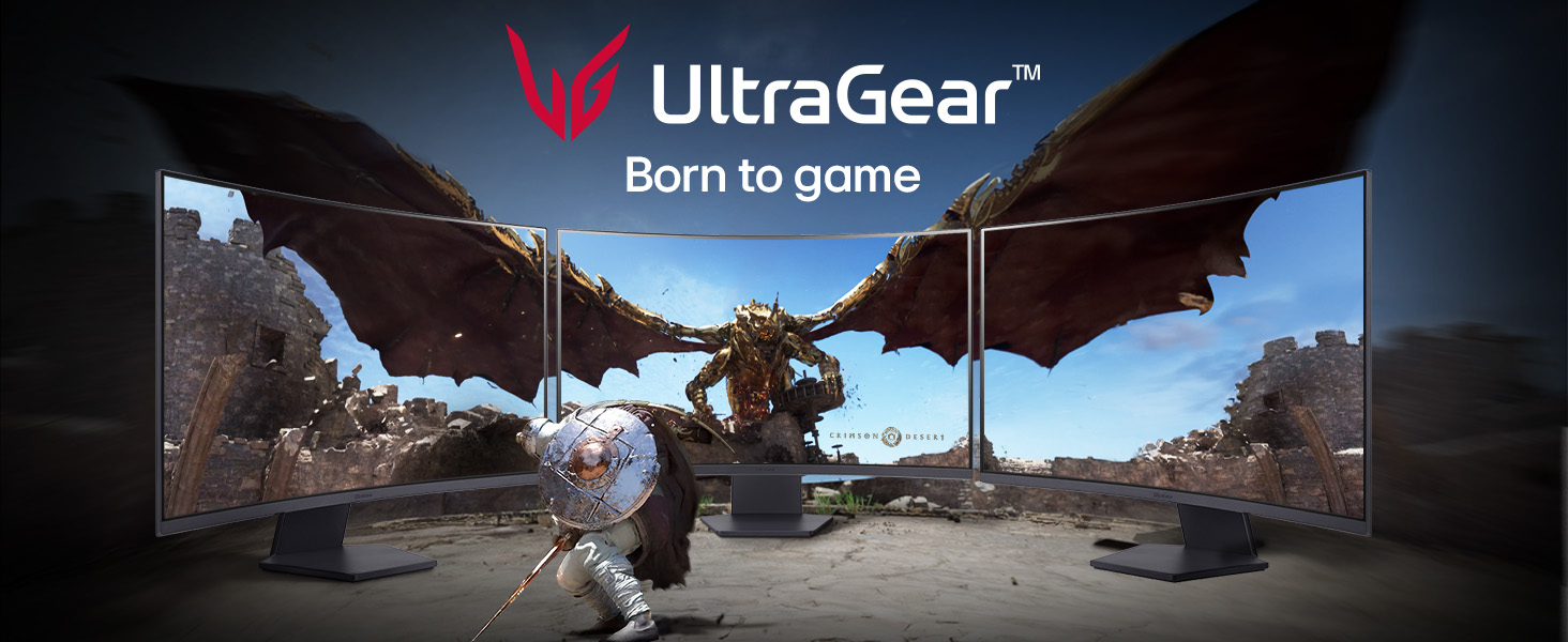 LG UltraGear 32GS60QC-B Curved Gaming Computer Monitor