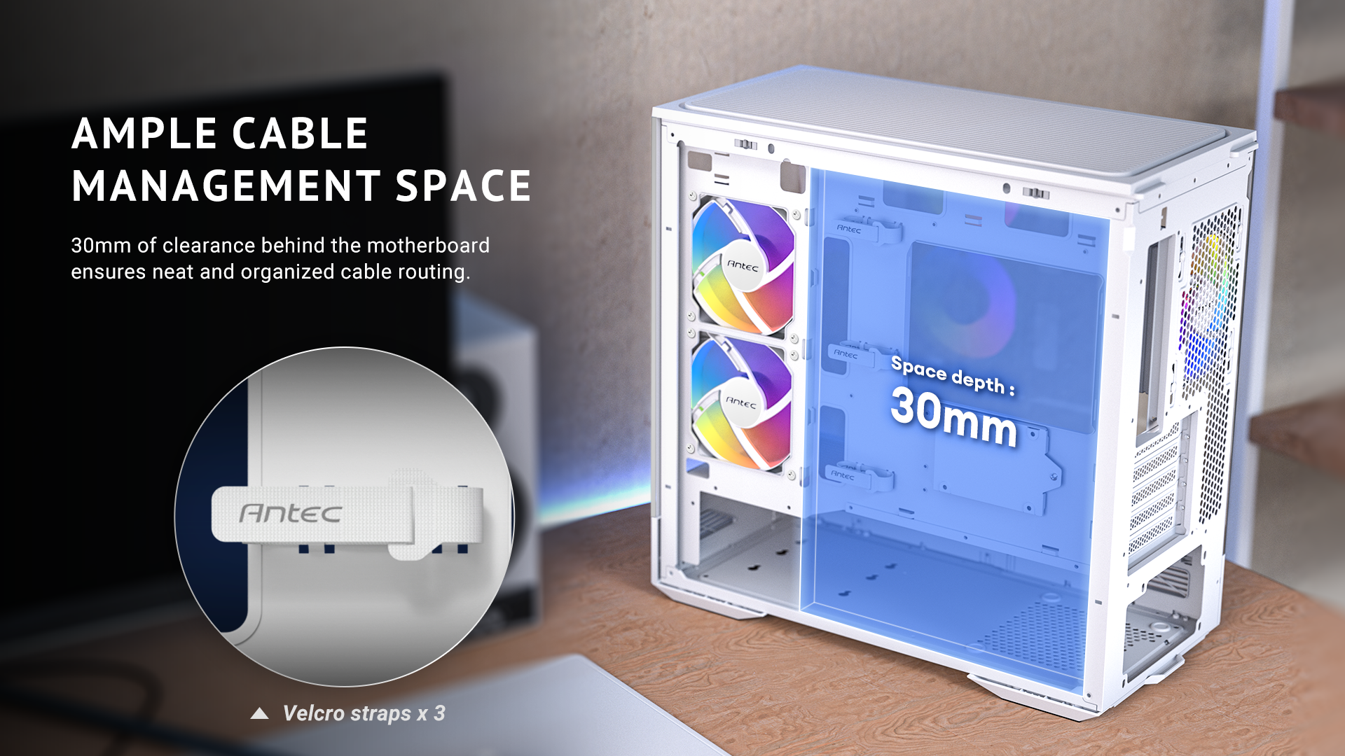 Antec C2M ARGB White Compact MicroATX Case