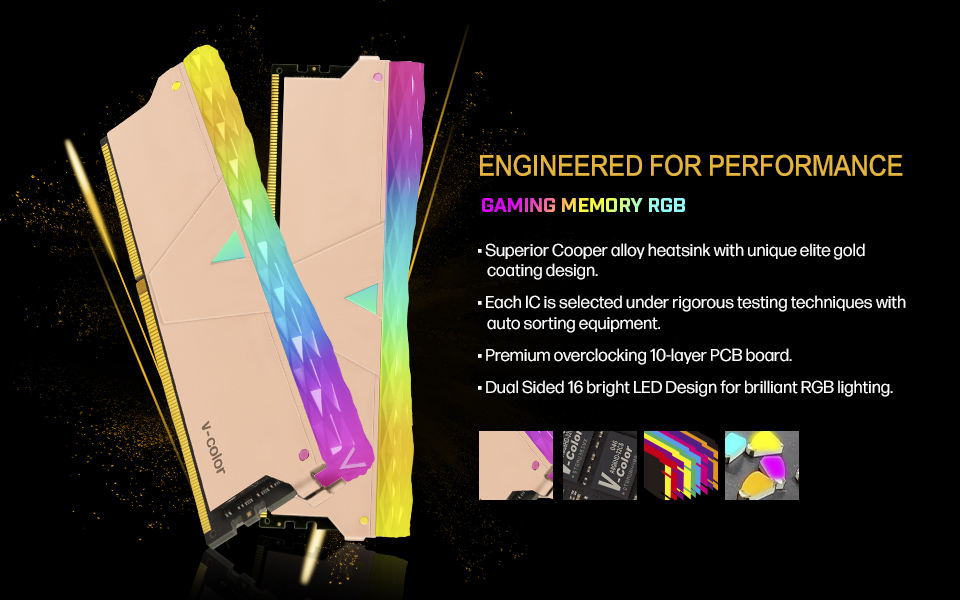 v-color Prism Pro RGB Golden Armis DDR4 16GB(2 x 8GB) 4600MHz (PC4