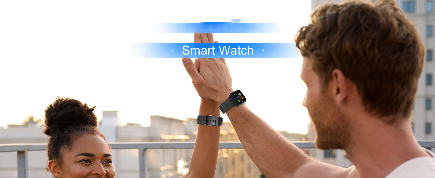Hitoor Smart Watch, 1.85"HD Smartwatches (Answer/Make Calls), 100+ Sport Modes with Fitness Tracker
