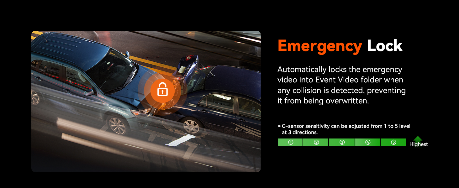 dash cam with emergency lock