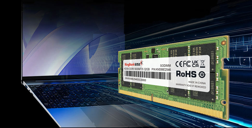 Kingbank 32GB 262-Pin DDR5 SO-DIMM DDR5 5600 (PC5 44800) Laptop Memory