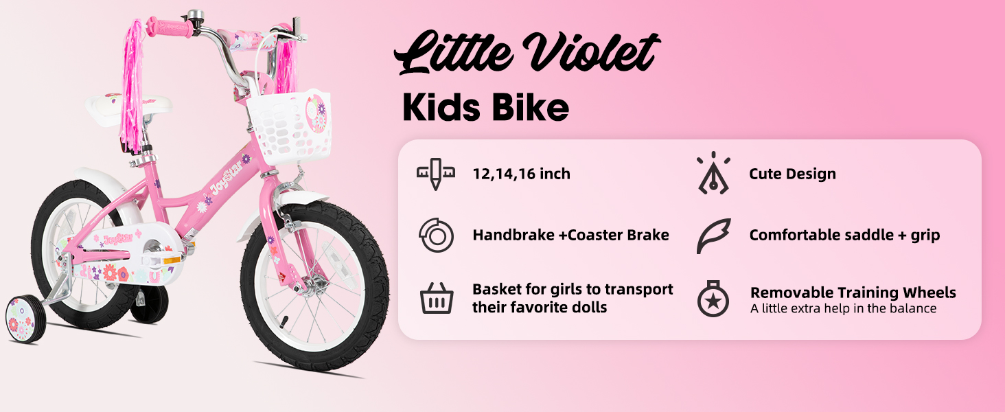 kids bike kids bicycle boys girls children training wheels basket