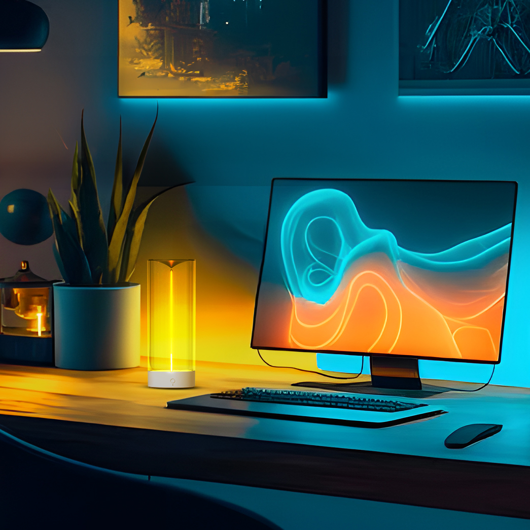 Auge Light Desk Setup cozy lamp