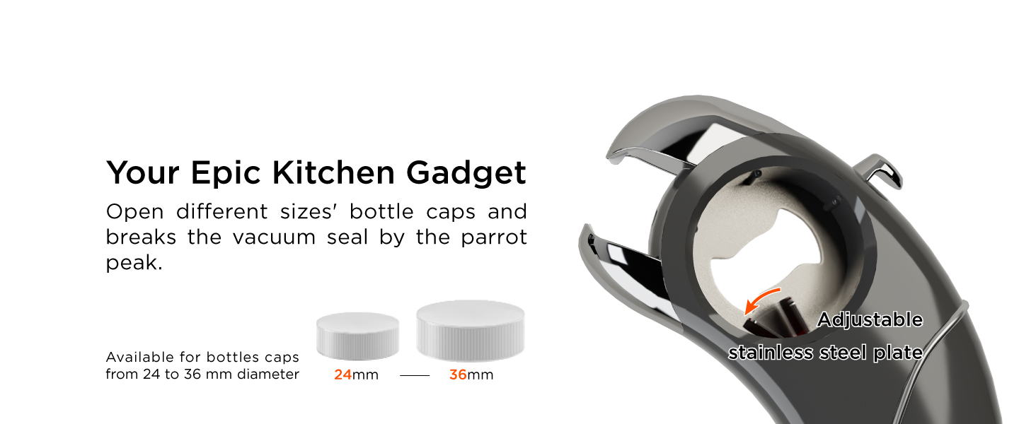 Kitchen Mama Epic One Multifunctional Opener: A Pick Ergonomic Opener- Magnetic Bottle Opener