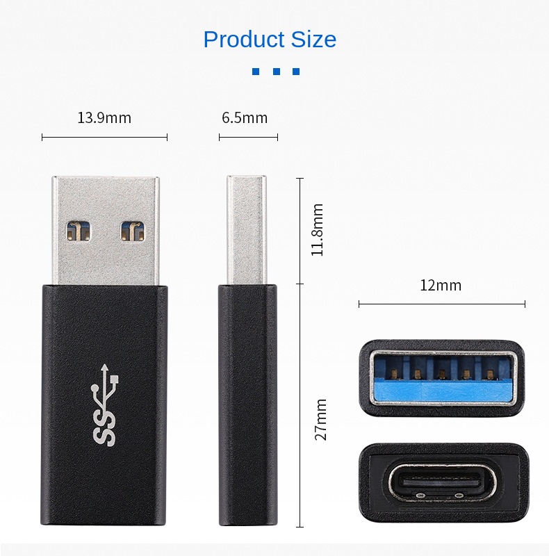 USB 3.1 GEN 2 Male to Type-C Female Adapter, USB A to USB C 3.1 Converter