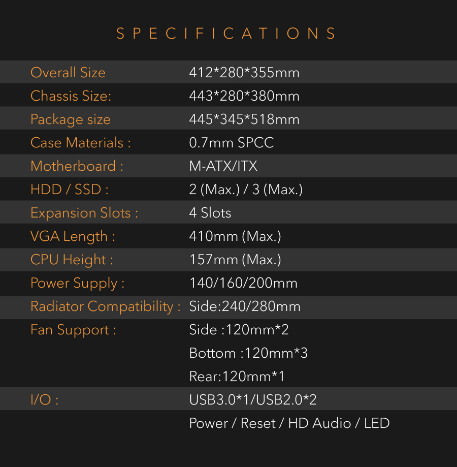 darkFlash L280M, Micro-ATX PC Gaming Case with Dual Real-Time Display