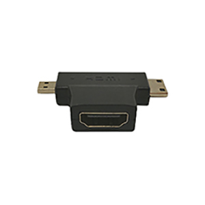 3 in 1 Mini HDMI Male and Micro HDMI Male to HDMI Female T-Adapter