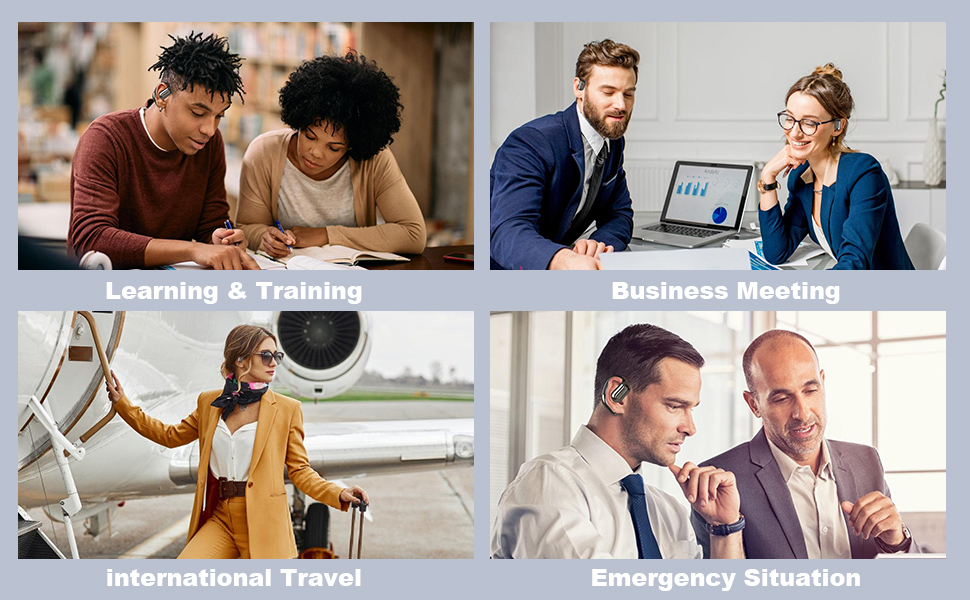 True Wireless Earbuds for AI Translation Real Time, Bluetooth 5.4 Headphones 3-in-1 Translator Earbu