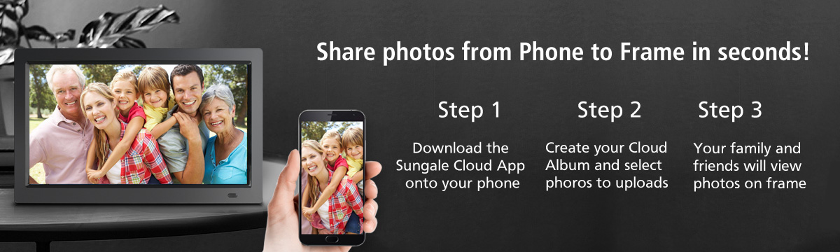 Sungale CPF1510+ - 14 inch WiFi Cloud Digital Photo Frame – Sungale E-Store