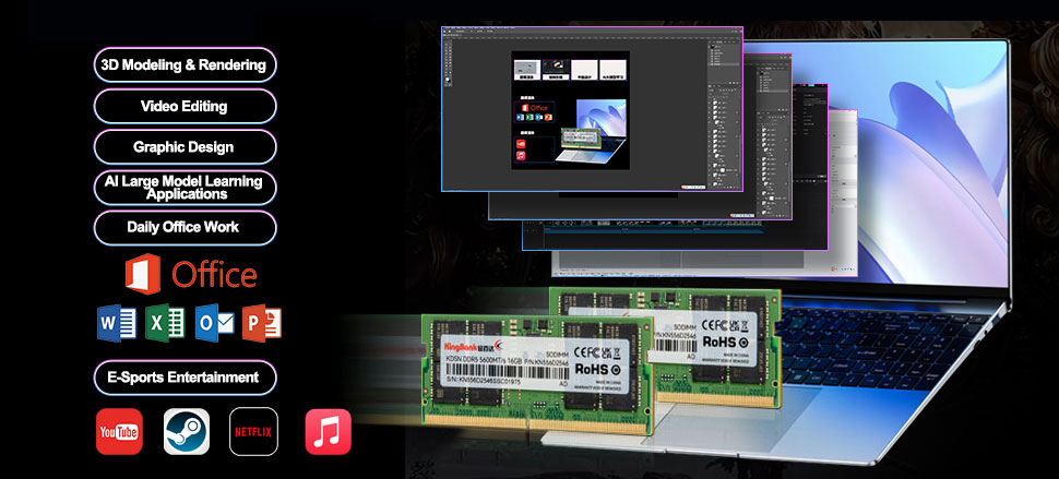 Kingbank 16GB 262-Pin DDR5 SO-DIMM DDR5 5600 (PC5 44800) Laptop Memory