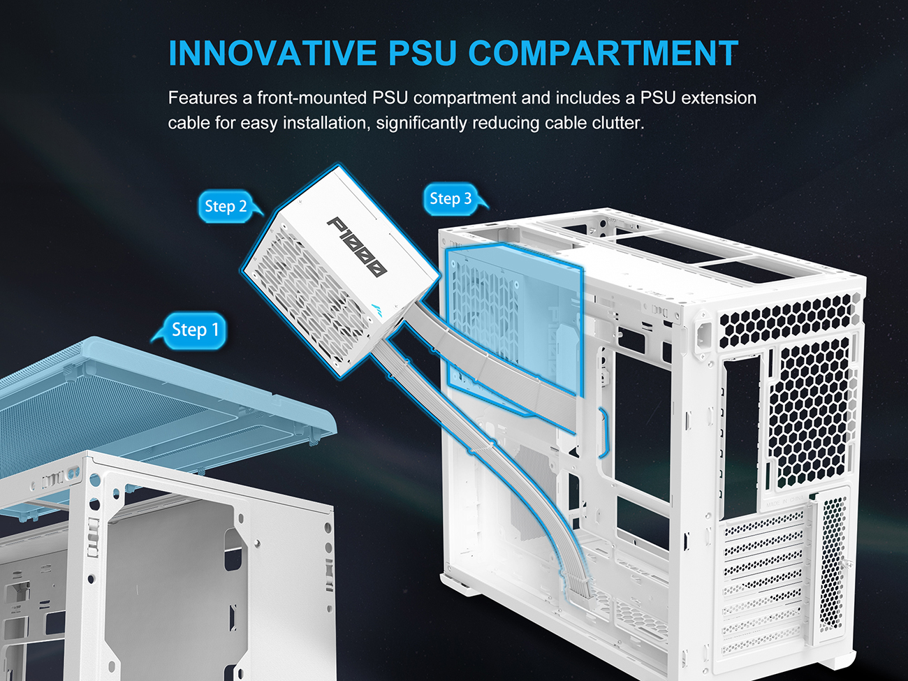 SAMA S50 ATX Mid Tower Case - White