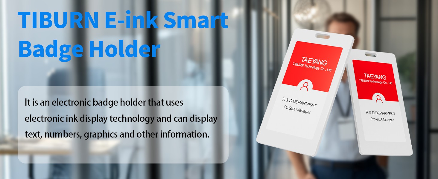 TiBurn E-Ink Smart Badge Holder