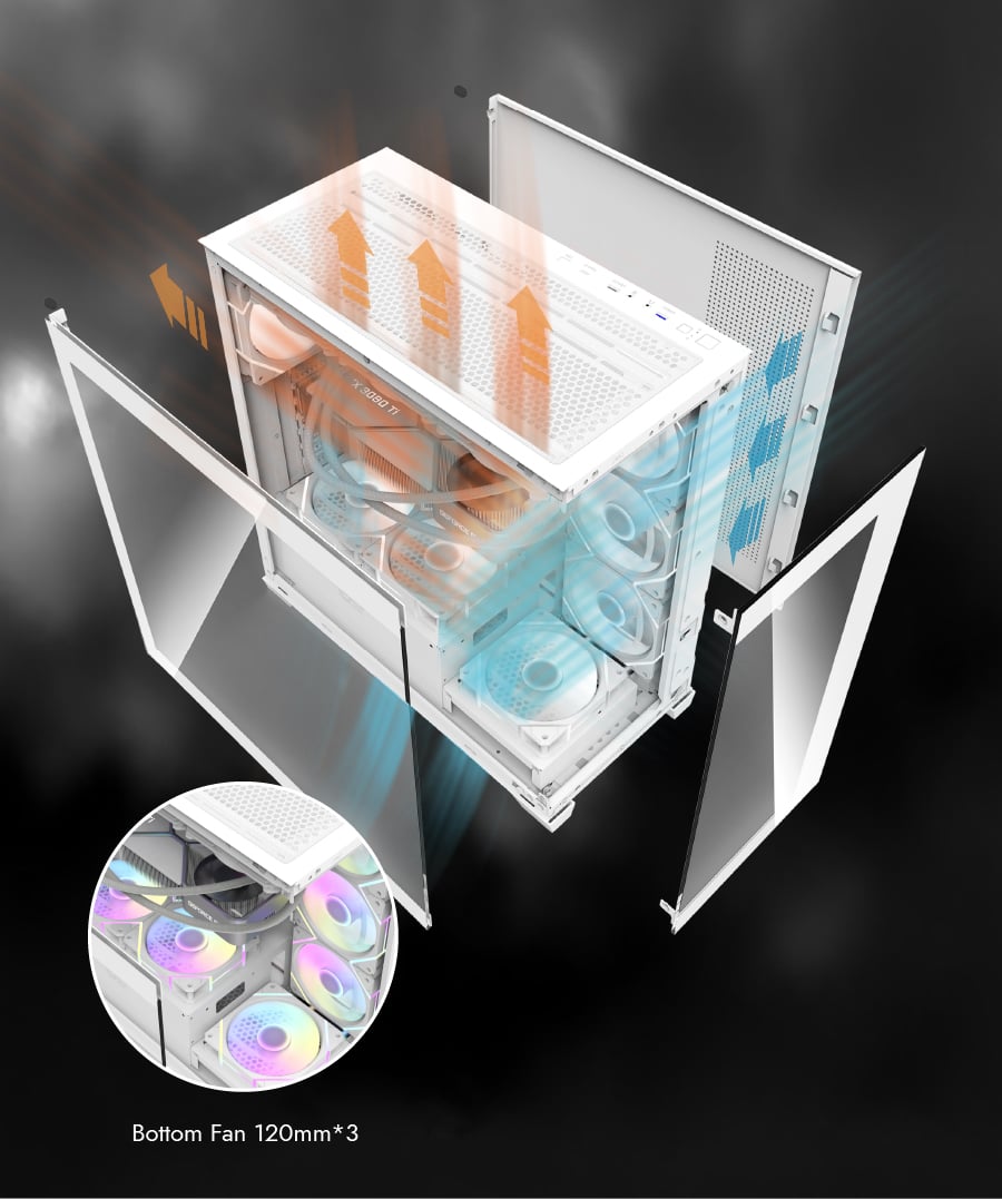 darkFlash DS900 ATX PC Case White