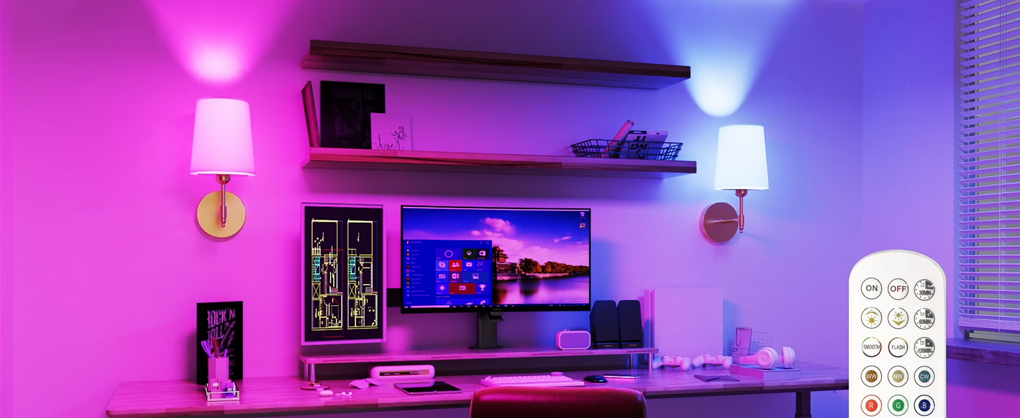12 RGB Wall Sconces