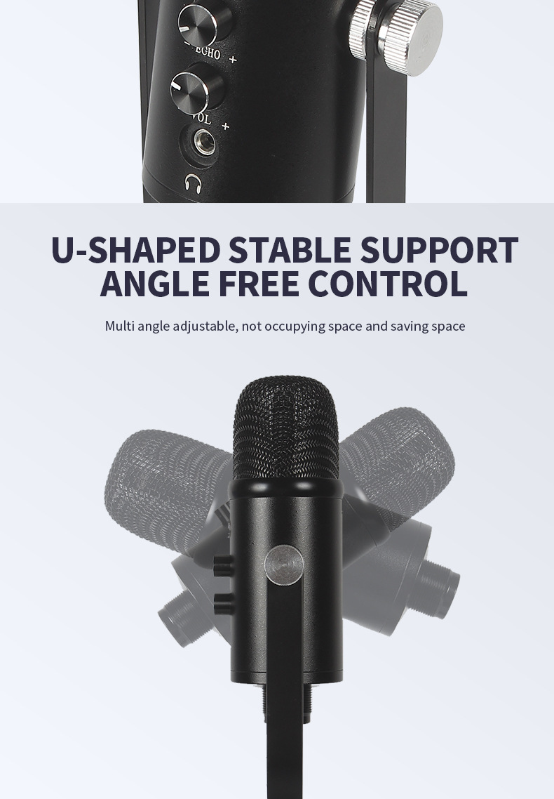 USB Streaming Podcast PC Microphone Studio Cardioid Condenser