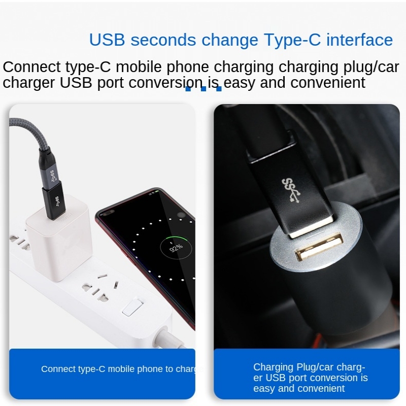 USB 3.1 GEN 2 Male to Type-C Female Adapter, USB A to USB C 3.1 Converter