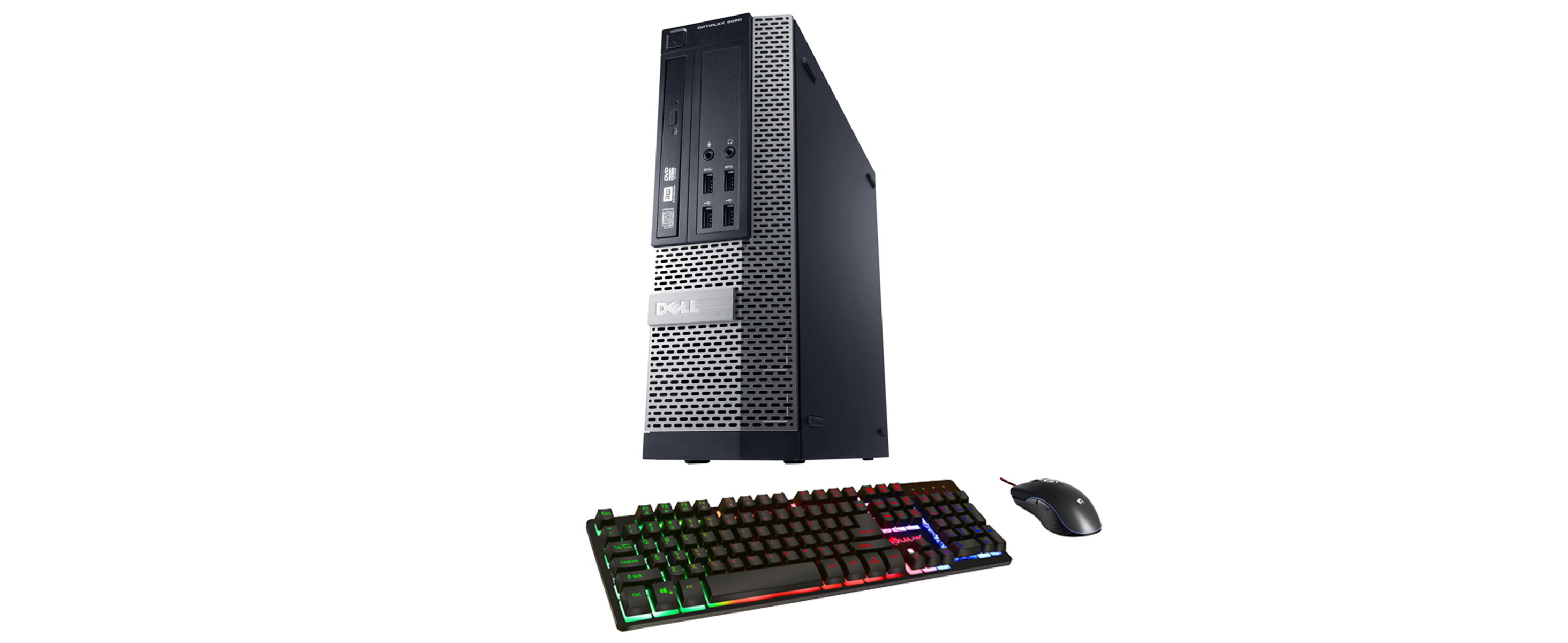 Refurbished: Dell OptiPlex 9020 SFF Computer PC i5 4570 3.2Ghz 32GB DDR3  RAM 1TB SSD NVIDIA GeForce GT 1030 2GB Win 10 Pro WIFI with Gaming PC  Keyboard & Mouse HAJAAN HC510 HDMI 
