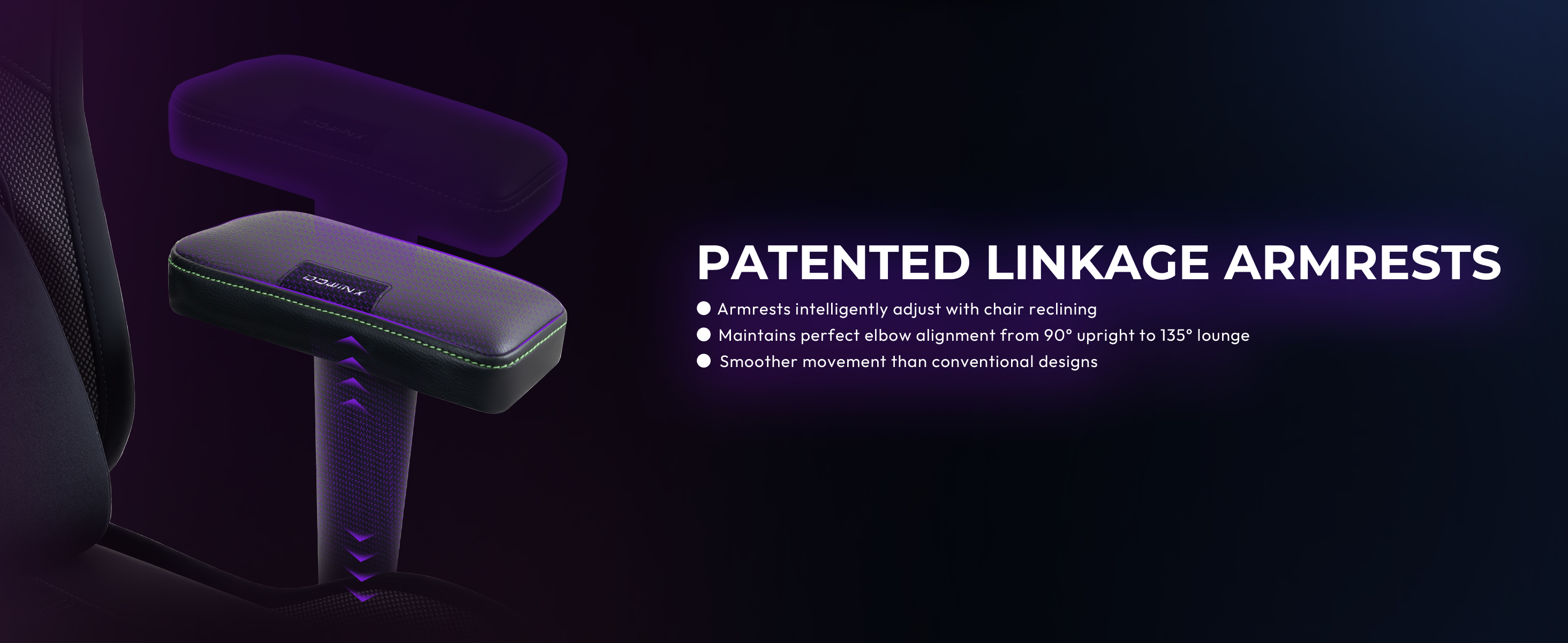 PATENTED LINKAGE ARMRESTS