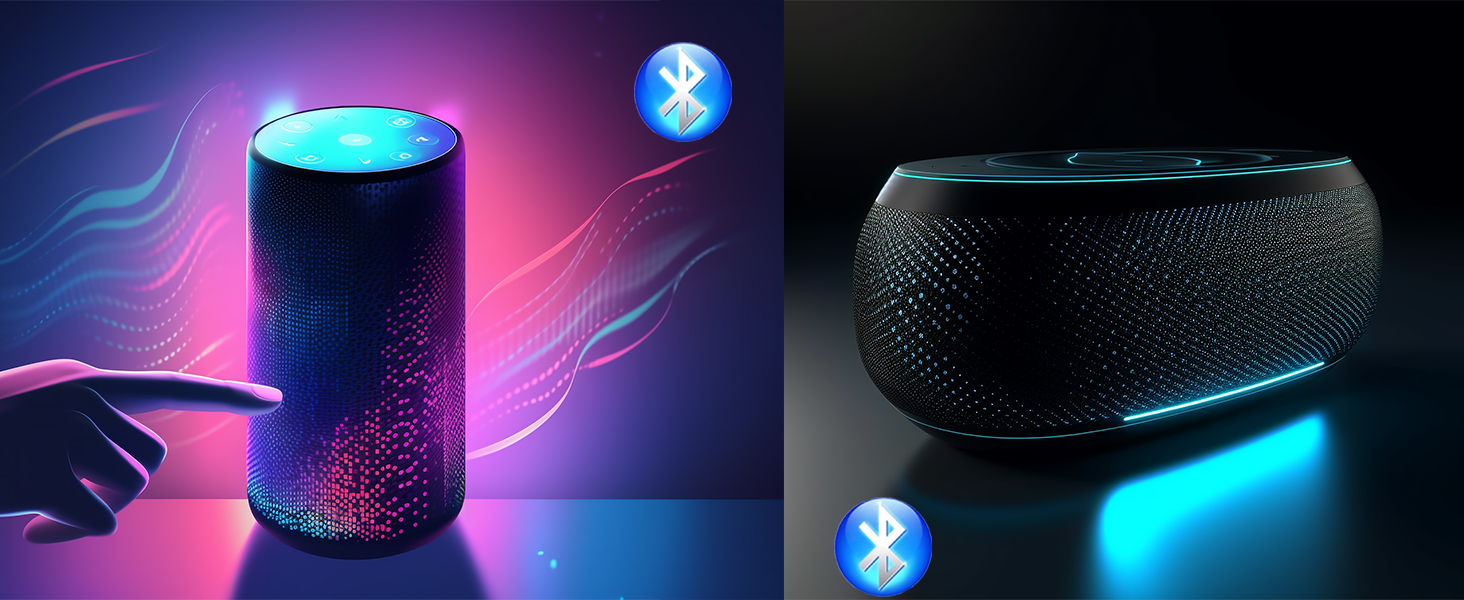 A portable speaker with Bluetooth connectivity.