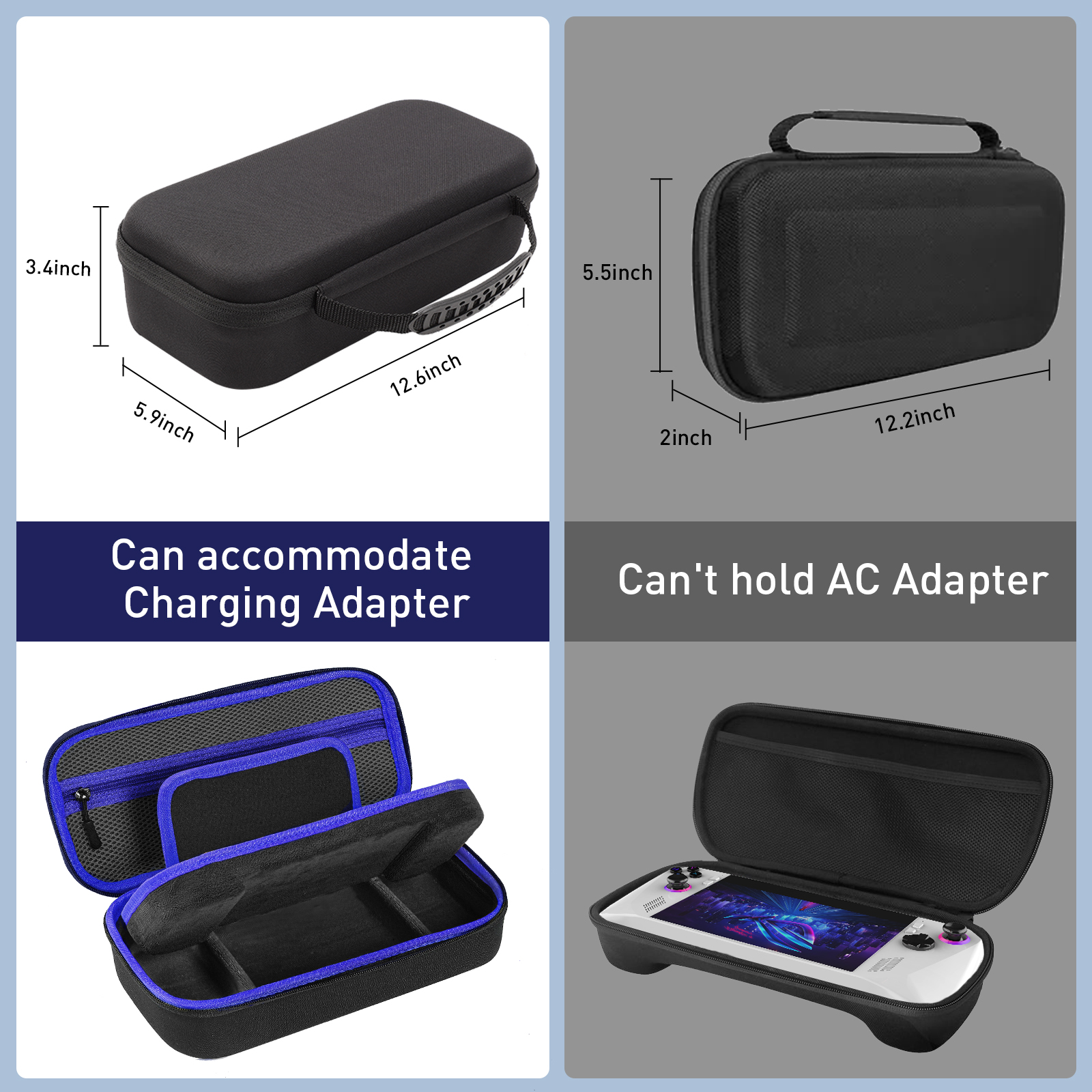 This bag for ROG ALLY has bigger size and larger capacity than other bags