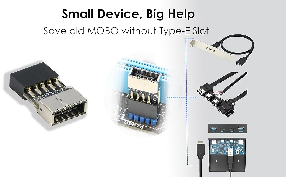 9pin female to type e female adapter